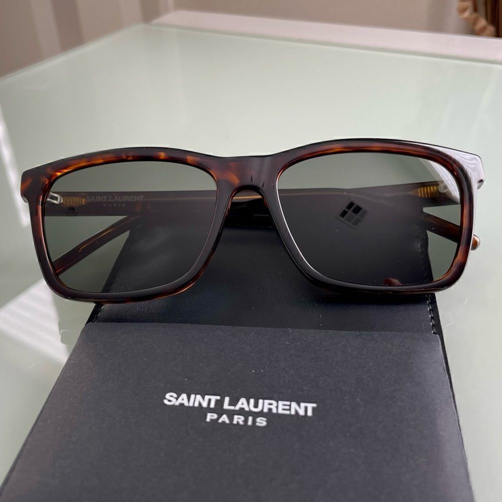 NWT Yves Saint Laurent Tortoise Unisex Sunglasses - Picture 9 of 10